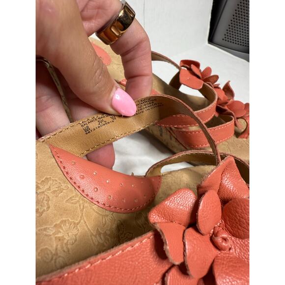 Covington Y2K Coral Floral Aesthetic Womens Wedge Sandals Size 9 - Picture 3 of 6